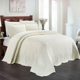 Aspen Cotton Blend Jacquard Floral Scalloped Edge Bedspread Set