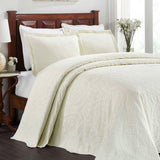 Aspen Cotton Blend Jacquard Floral Scalloped Edge Bedspread Set
