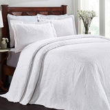 Aspen Cotton Blend Jacquard Floral Scalloped Edge Bedspread Set