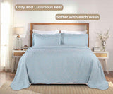 Aspen Cotton Blend Jacquard Floral Scalloped Edge Bedspread Set