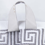 Athens Cotton Medium Weight Floral Greek Key Trim 6 Piece Towel Set