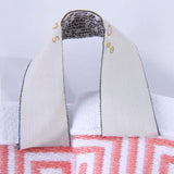 Athens Cotton Medium Weight Floral Greek Key Trim 6 Piece Towel Set