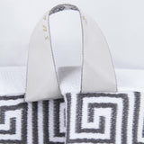 Athens Cotton Medium Weight Floral Greek Key Trim 6 Piece Towel Set