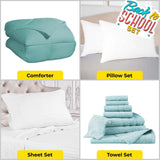 Back To School Kit, Dorm Bundle, Twin/ Twin XL, Turquoise