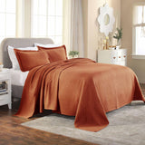 Basket Weave Matelasse Cotton Bedspread Set