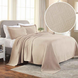 Basket Weave Matelasse Cotton Bedspread Set