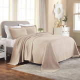 Basket Weave Matelasse Cotton Bedspread Set