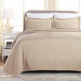 Basket Weave Matelasse Cotton Bedspread Set