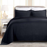 Basket Weave Matelasse Cotton Bedspread Set