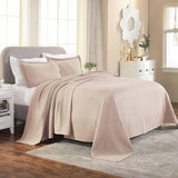 Basket Weave Matelasse Cotton Bedspread Set