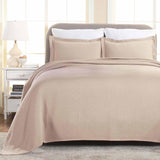 Basket Weave Matelasse Cotton Bedspread Set