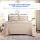 Basket Weave Matelasse Cotton Bedspread Set