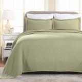 Basket Weave Matelasse Cotton Bedspread Set