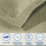 Basket Weave Matelasse Cotton Bedspread Set