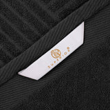 Basketweave Jacquard and Solid 6 Piece Egyptian Cotton Towel Set