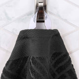 Basketweave Jacquard and Solid 6 Piece Egyptian Cotton Towel Set