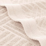 Basketweave Jacquard Egyptian Cotton Medium Weight Plush 3 Piece Towel Set