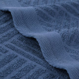 Basketweave Jacquard Egyptian Cotton Medium Weight Plush 3 Piece Towel Set