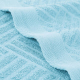 Basketweave Jacquard Egyptian Cotton Medium Weight Plush 3 Piece Towel Set