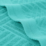 Basketweave Jacquard Egyptian Cotton Medium Weight Plush 3 Piece Towel Set