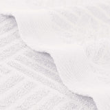 Basketweave Jacquard Egyptian Cotton Medium Weight Plush 3 Piece Towel Set