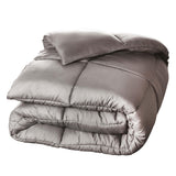 Brushed Microfiber Down Alternative Medium Weight Solid Comforter