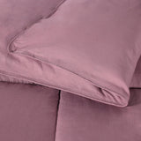Brushed Microfiber Down Alternative Medium Weight Solid Comforter