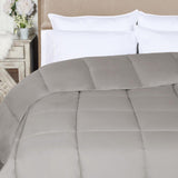 Brushed Microfiber Down Alternative Medium Weight Solid Comforter
