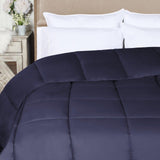 Brushed Microfiber Down Alternative Medium Weight Solid Comforter