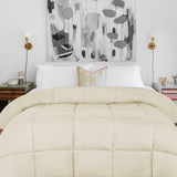 Brushed Microfiber Down Alternative Medium Weight Solid Comforter