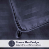 Brushed Microfiber Down Alternative Medium Weight Striped Comforter