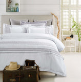 Burlington Embroidered Geometric Cotton Duvet Cover Set