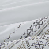Burlington Embroidered Geometric Cotton Duvet Cover Set