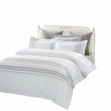 Burlington Embroidered Geometric Cotton Duvet Cover Set