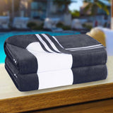 Cabana Stripe Oversized Cotton Beach Towel Set Of 2,4,6