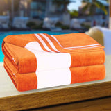 Cabana Stripe Oversized Cotton Beach Towel Set Of 2,4,6