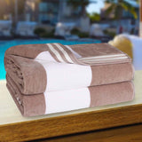 Cabana Stripe Oversized Cotton Beach Towel Set Of 2,4,6