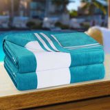 Cabana Stripe Oversized Cotton Beach Towel Set Of 2,4,6