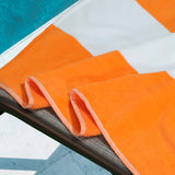 Cabana Striped Cotton Standard Size Chaise Lounge Chair Cover Set of 2