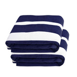 Cabana Striped Cotton Standard Size Chaise Lounge Chair Cover Set of 2