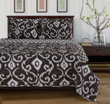 Cambridge Cotton Reversible Ikat 3-Piece Quilt Set Full/Queen