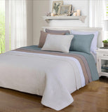 Channing Fine Stitched Floral Cotton Quilt Set