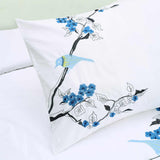 Cherry Garden Embroidered Cotton Duvet Cover Set