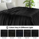 Clara Cotton Textured Jacquard Striped Lightweight Woven Blanket