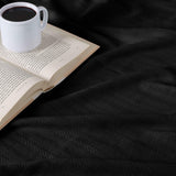 Clara Cotton Textured Jacquard Striped Lightweight Woven Blanket