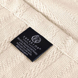 Clara Cotton Textured Jacquard Striped Lightweight Woven Blanket