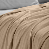 Clara Cotton Textured Jacquard Striped Lightweight Woven Blanket