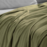 Clara Cotton Textured Jacquard Striped Lightweight Woven Blanket