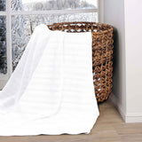 Clara Cotton Textured Jacquard Striped Lightweight Woven Blanket