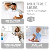 Clara Cotton Textured Jacquard Striped Lightweight Woven Blanket